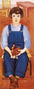 Frida Kahlo The little Girl hold a duck ornament oil painting reproduction